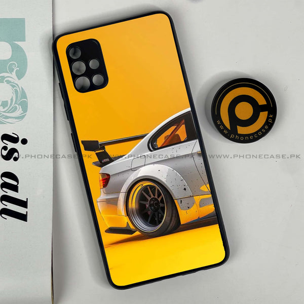 Samsung Galaxy A51 - M3 GT2 Racing Car - Premium Printed Glass soft Bumper Shock Proof Case