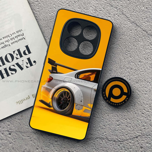Redmi Note 14 Pro - M3 GT2 Racing Car - Premium Printed Glass soft Bumper Shock Proof Case