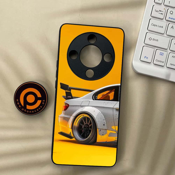 Honor x9b 5G - M3 GT2 Racing Car - Premium Metal Printed soft Bumper shock Proof Case