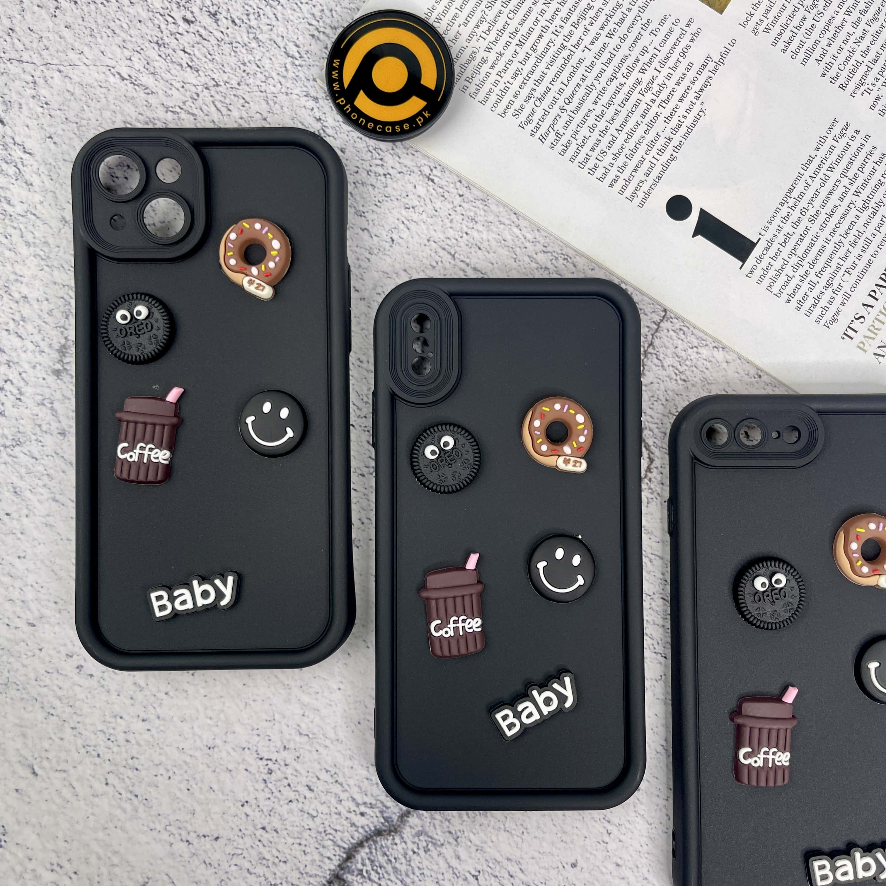 iPhone XS Max Donut Coffee & cookie delight Icons Liquid Silicon Case