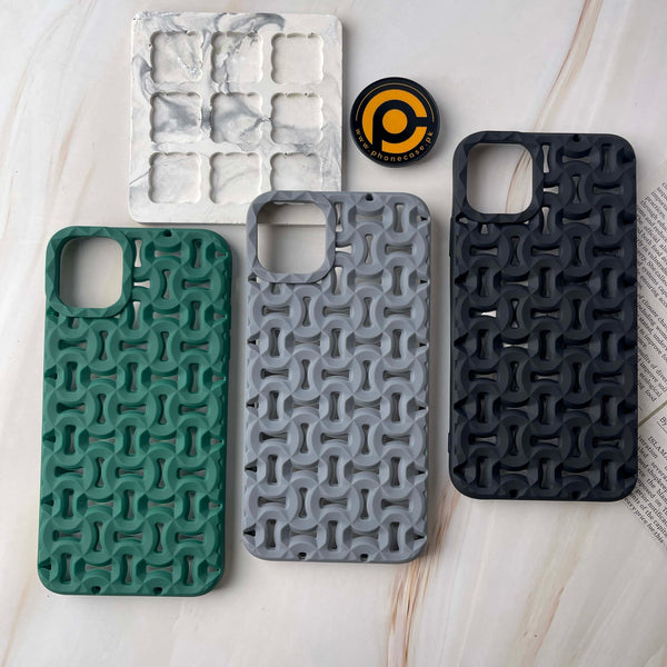 iPhone 11 Pro Max Cross Cut Pattern Silicon Case