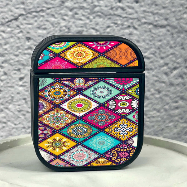 Apple Airpods 1/2 Case - Mandala Art Design - Front Back Premium Print