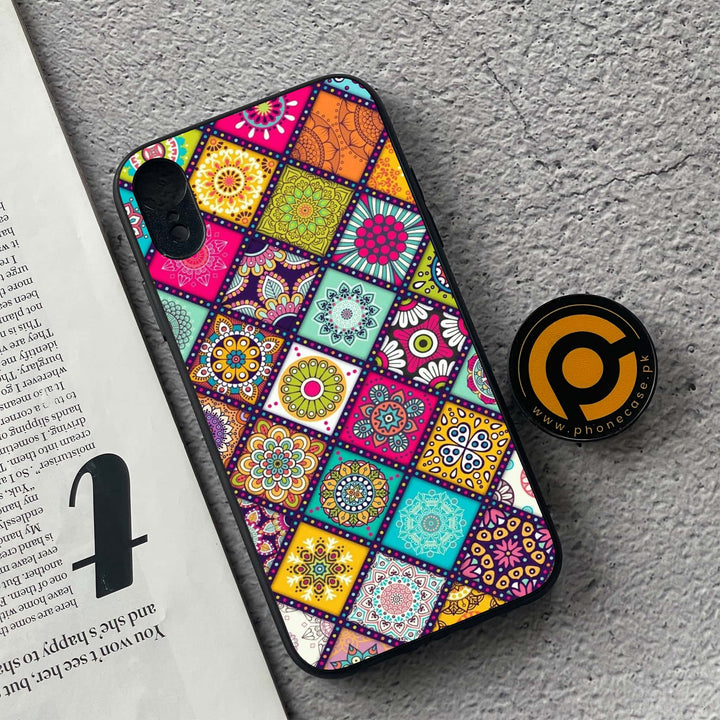 iPhone XR - Mandala Art Design - Premium Metal Printed soft Bumper shock Proof Case