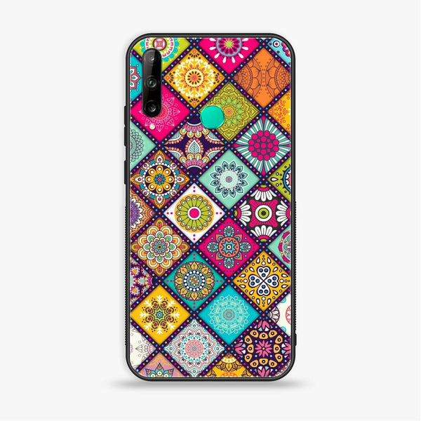 Huawei Y7p - Mandala Art Design - Premium Printed Glass soft Bumper Shock Proof Case