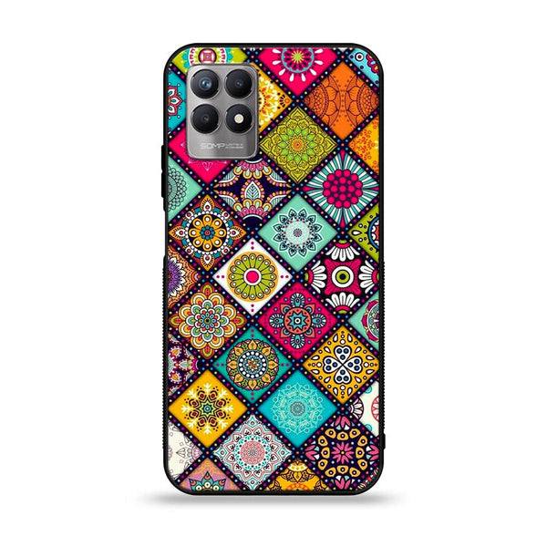 Realme Narzo 50 - Mandala Art Design - Premium Printed Glass soft Bumper shock Proof Case