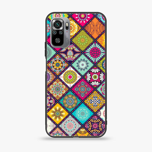 Xiaomi Redmi Note 10S -   Mandala Art Design - Premium Printed Glass soft Bumper shock Proof Case