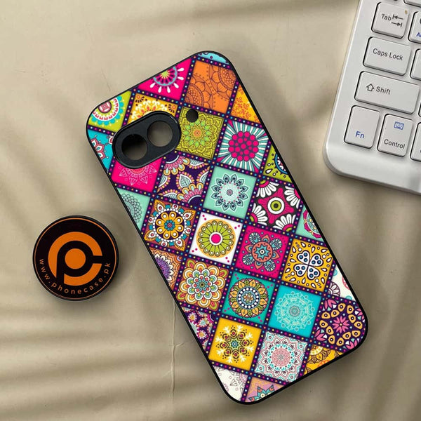 Google Pixel 9a - Mandala Art Design - Premium Metal Printed soft Bumper Shock Proof Case