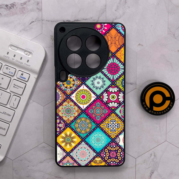 Tecno Camon 30 Premier - Mandala Art Design - Premium Metal Printed soft Bumper shock Proof Case