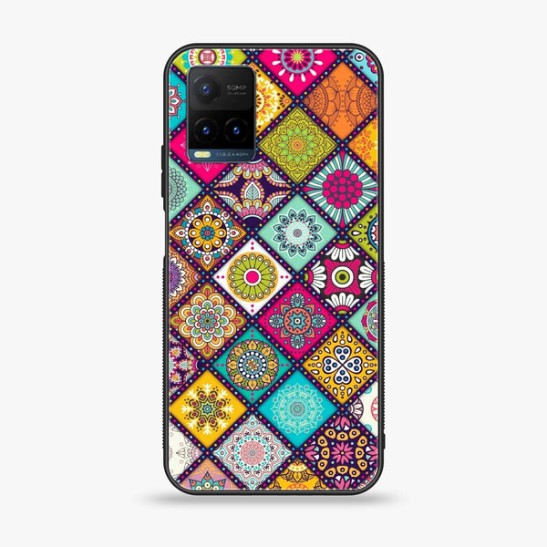 Vivo Y21t - Mandala Art Design - Premium Printed Glass soft Bumper Shock Proof Case