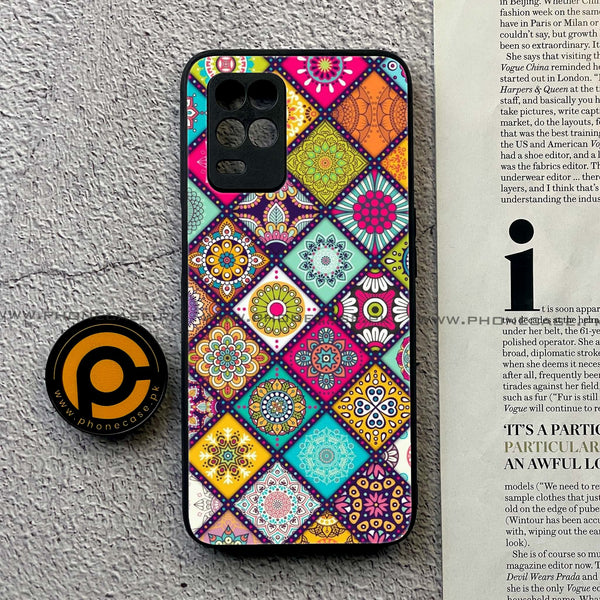 Realme Narzo 30 5G - Mandala Art Design -  Premium Printed Metal soft Bumper shock Proof Case