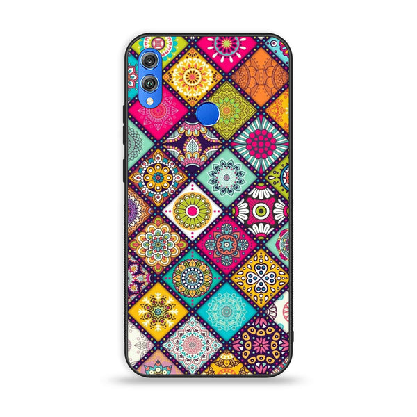 Huawei Honor 8X - Mandala Art Design - Premium Printed Glass soft Bumper Shock Proof Case