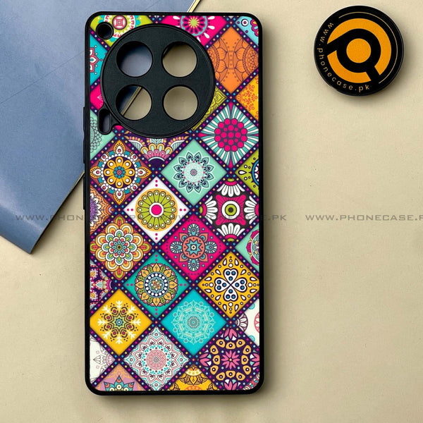 Tecno Camon 30 - Mandala Art Design -  Premium Printed Metal soft Bumper shock Proof Case CS-43674 CS-44115