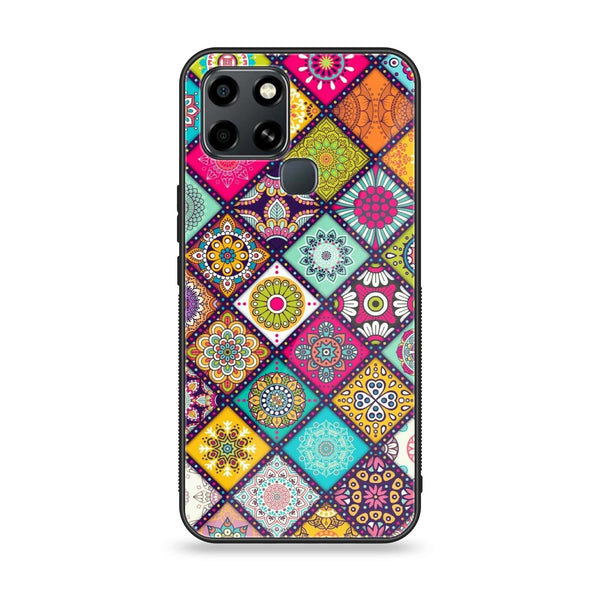 Infinix Smart 6 - Mandala Art Design -  Premium Printed Metal soft Bumper shock Proof Case