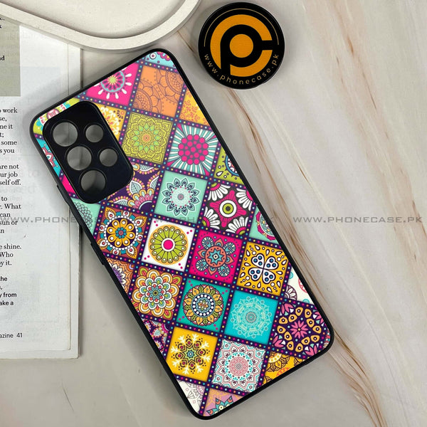 Samsung Galaxy A32- Mandala Art Design - Premium Printed Glass soft Bumper shock Proof Case CS-42835