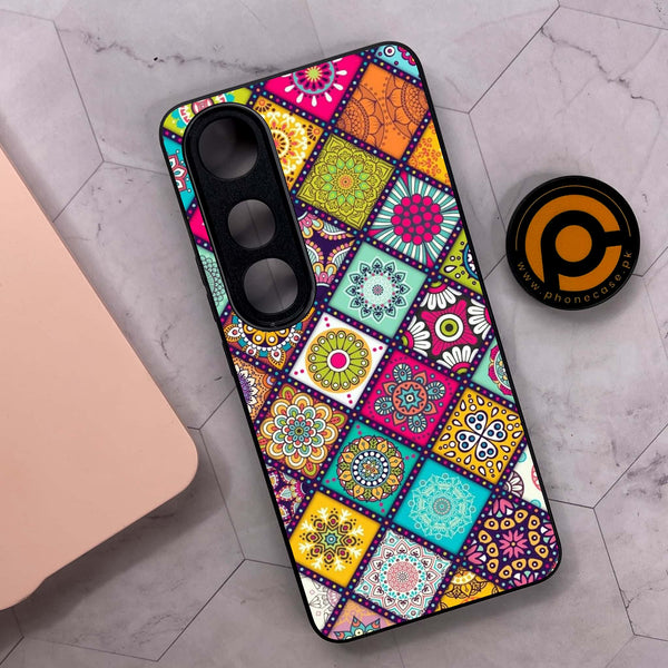 Vivo V50 Lite - Mandala Art Design - Premium Metal Printed soft Bumper shock Proof Case
