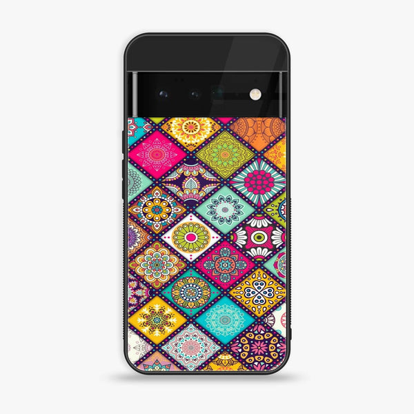 Google Pixel 6 Pro - Mandala Art Design - Premium Printed Glass soft Bumper Shock Proof Case