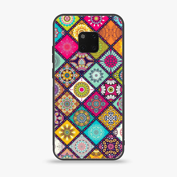 Huawei Mate 20 Pro - Mandala Art Design - Premium Printed Glass soft Bumper Shock Proof Case