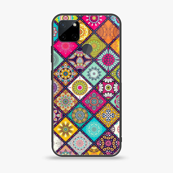 Realme C25Y - Mandala Art Design -  Premium Printed Metal soft Bumper shock Proof Case