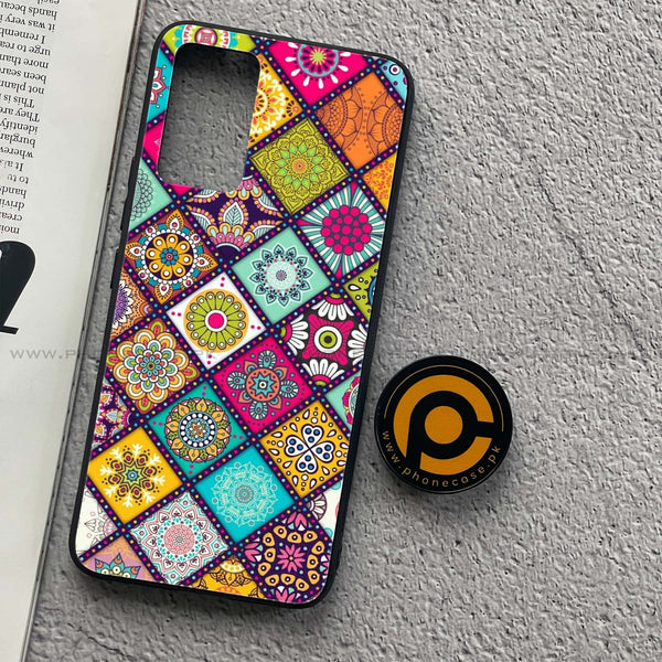 Vivo V21 - Mandala Art Design - Premium Printed Glass soft Bumper Shock Proof Case CS-44308