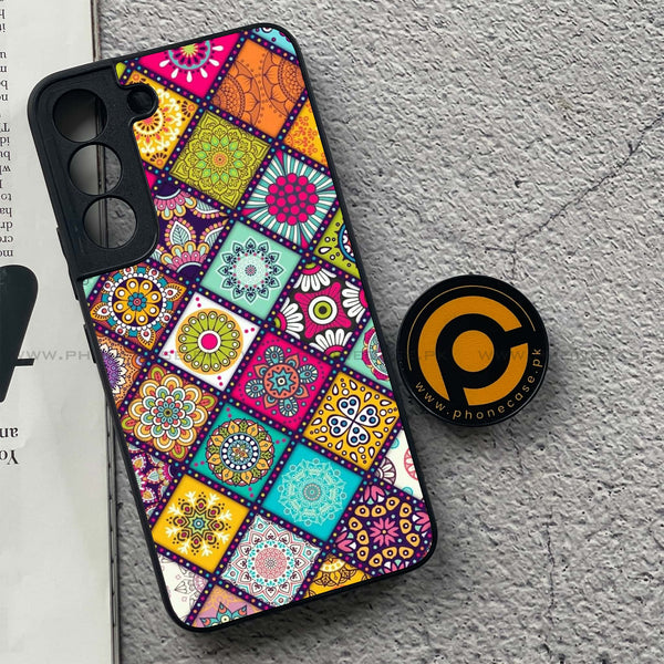 Samsung Galaxy S22 - Mandala Art Design - Premium Metal Printed soft Bumper shock Proof Case
