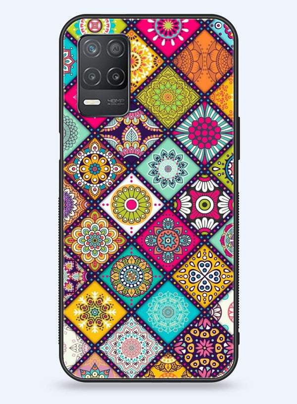 Realme Narzo 30 5G - Mandala Art Design -  Premium Printed Metal soft Bumper shock Proof Case