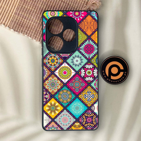 Realme GT 6 - Mandala Art Design - Premium Metal Printed soft Bumper shock Proof Case