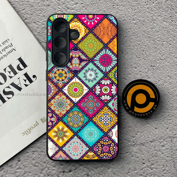 Samsung Galaxy S25 FE - Mandala Art Design - Premium Metal Printed soft Bumper shock Proof Case