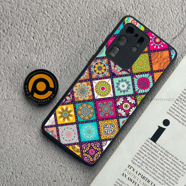 Samsung Galaxy S20 Ultra - Mandala Art Design - Premium Metal  Printed soft Bumper shock Proof Case