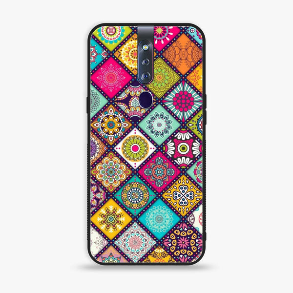 Oppo F11 Pro - Mandala Art Design - Premium Printed Glass soft Bumper shock Proof Case