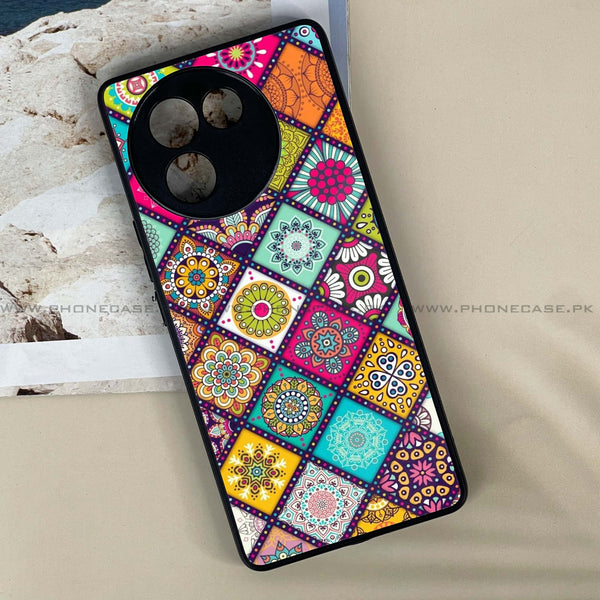 Vivo V30E - Mandala Art Design -  Premium Printed Metal soft Bumper shock Proof Case