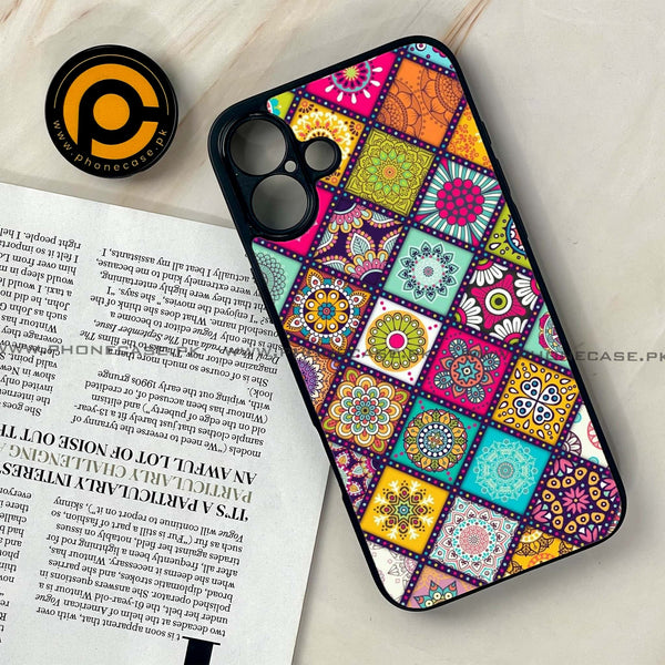 iPhone 16 Plus - Mandala Art Design - Premium Printed Glass soft Bumper shock Proof Case