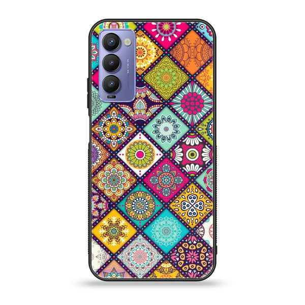 Tecno Camon 18T - Mandala Art Design - Premium Printed Glass soft Bumper Shock Proof Case