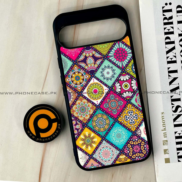 Google Pixel 9 Pro XL - Mandala Art Design - Premium Metal Printed soft Bumper Shock Proof Case