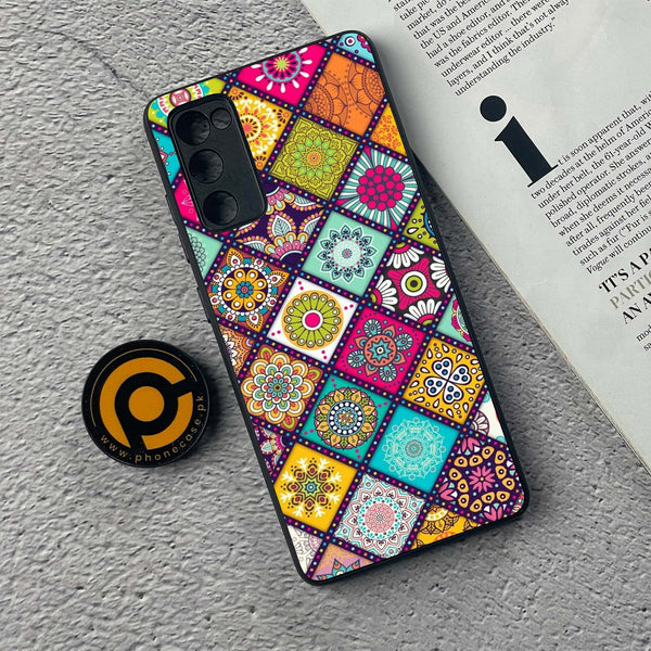 Samsung Galaxy S20 FE - Mandala Art Design - Premium Printed Glass soft Bumper Shock Proof Case