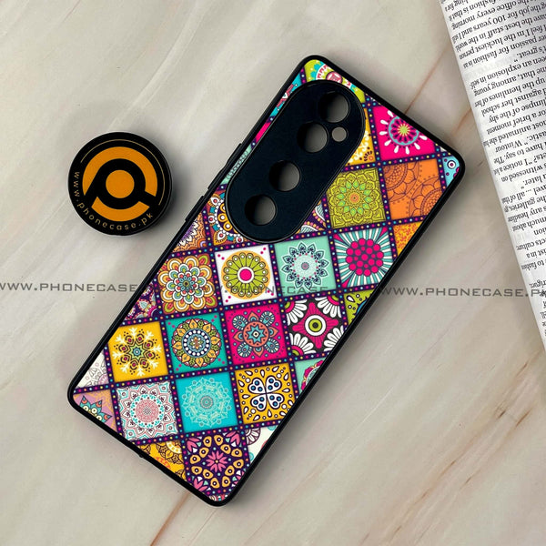 Vivo V40 - Mandala Art Design - Premium Printed Glass soft Bumper shock Proof Case