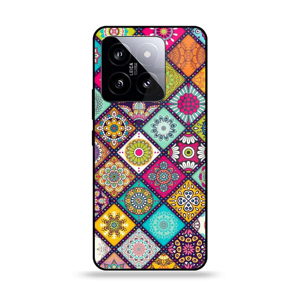 Xiaomi 14 - Mandala Art Design -  Premium Printed Metal soft Bumper shock Proof Case