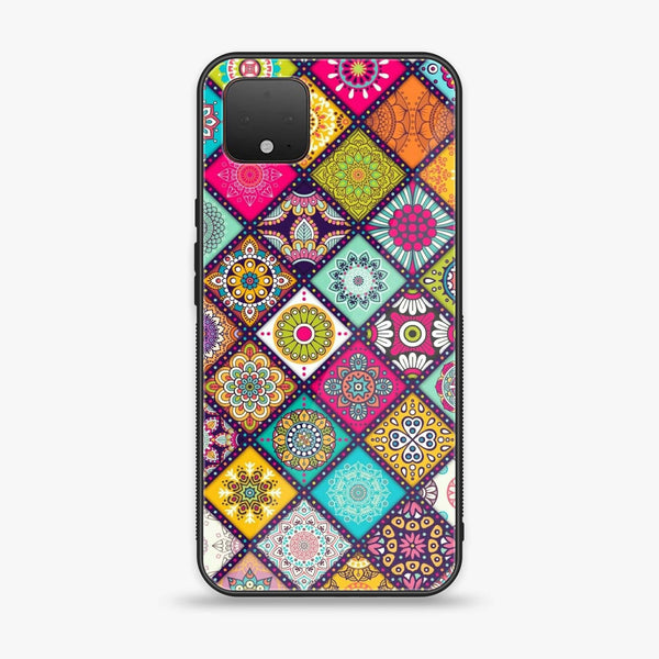 Google Pixel 4 - Mandala Art Design - Premium Printed Glass soft Bumper Shock Proof Case