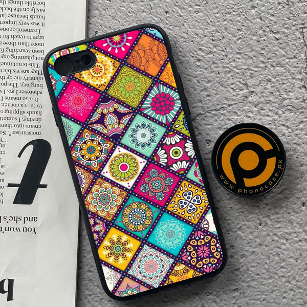 iPhone 7/8 - Mandala Art Design - Premium Metal  Printed soft Bumper shock Proof Case