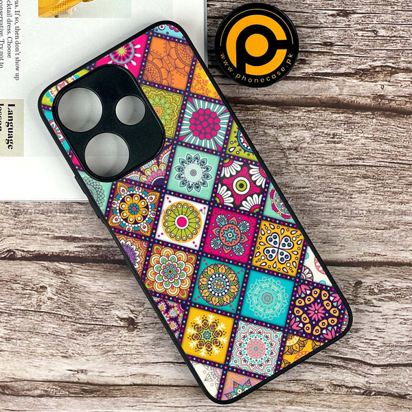 Xiaomi Redmi 13 - Mandala Art Design -  Premium Printed Metal soft Bumper shock Proof Case CS-42410