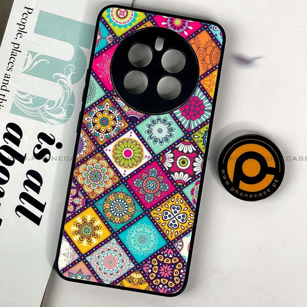 Realme 12 - Mandala Art Design - Premium Printed Glass soft Bumper Shock Proof Case