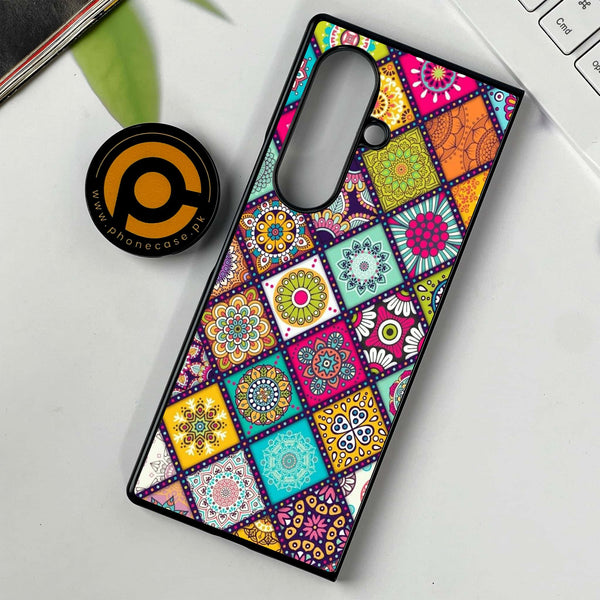 Samsung Galaxy Z Fold 7 - Mandala Art Design -  Premium Metal Printed soft Bumper shock Proof Case