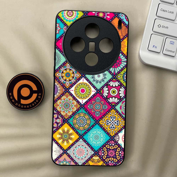Vivo X200 - Mandala Art Design - Premium Metal  Printed soft Bumper shock Proof Case