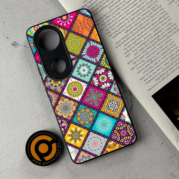 Vivo V50 - Mandala Art Design - Premium Metal Printed Soft Bumper Shockproof Case