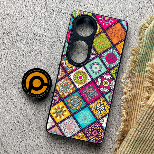 Vivo V40 Pro - Mandala Art Design - Premium Metal Printed soft Bumper shock Proof Case