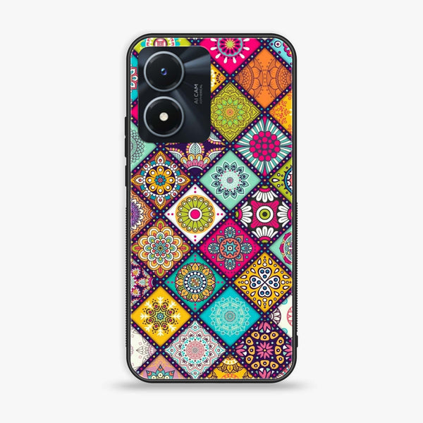 Vivo Y02s - Mandala Art Design -  Premium Printed Metal soft Bumper shock Proof Case