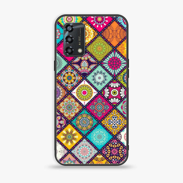 Oppo A95 - Mandala Art Design - Premium Printed Glass soft Bumper Shock Proof Case