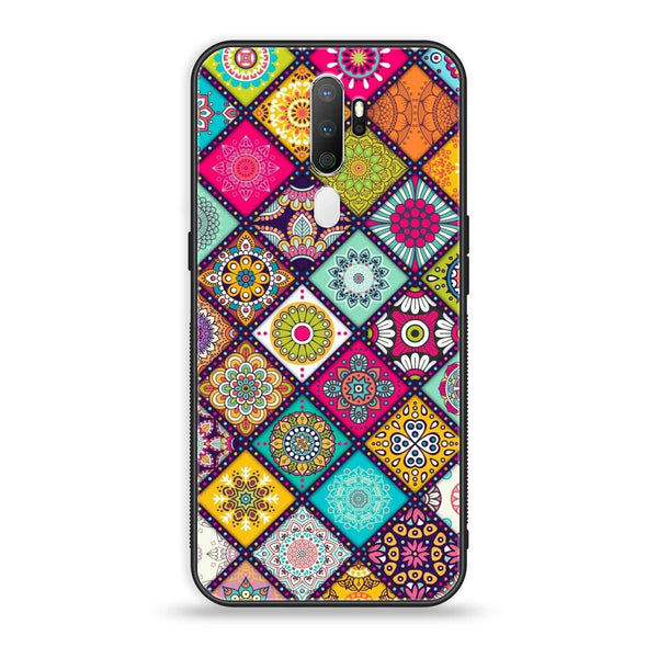 Oppo A5 2020  / OPPO A5 2020  Mandala Art Design -  Premium Printed Metal soft Bumper shock Proof Case CS-33847