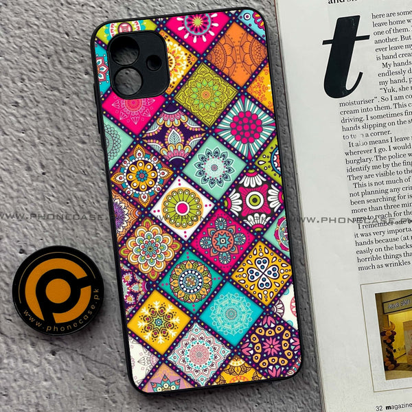 Samsung Galaxy A04 - Mandala Art Design - Premium Printed Glass soft Bumper Shock Proof Case