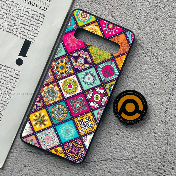 Samsung Galaxy S10 5G - Mandala Art Design - Premium Printed Glass soft Bumper Shock Proof Case