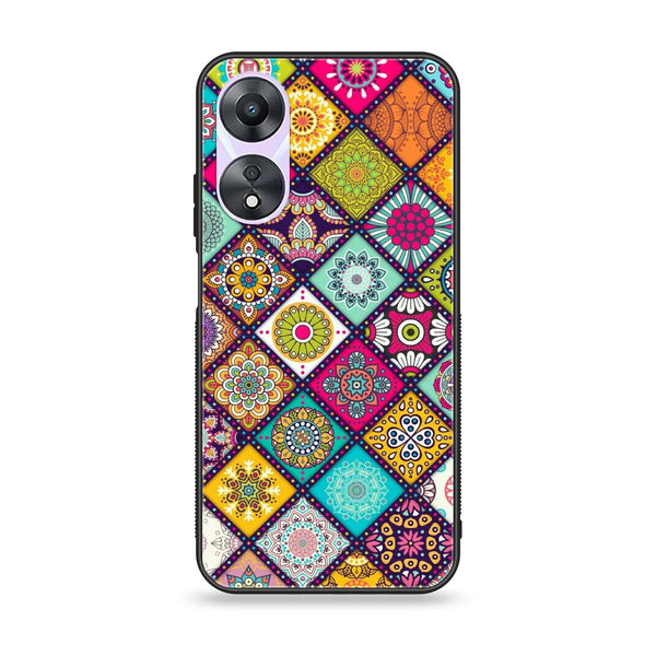 Oppo A78 4G - Mandala Art Design -  Premium Printed Metal soft Bumper shock Proof Case
